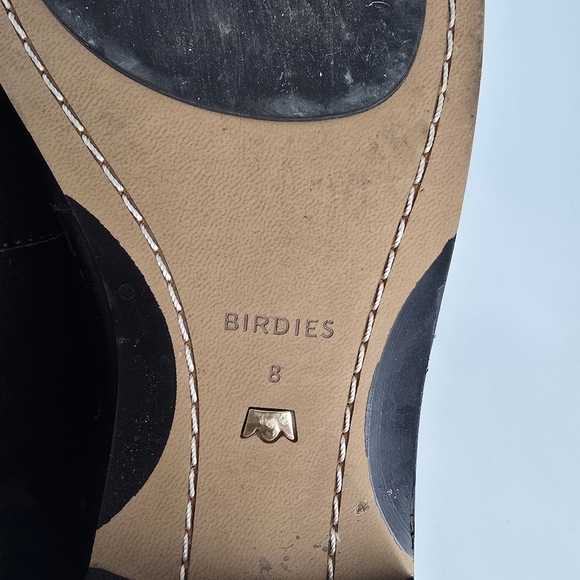 Birdies Women black Loafer starling 20 flats slip on suede leather size 8 - Picture 5 of 11